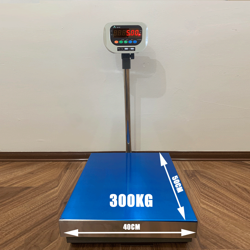 Cân Bàn Điện Tử 300kg 501E Chống Rung, Chốt Số Kích Thước 40x50cm