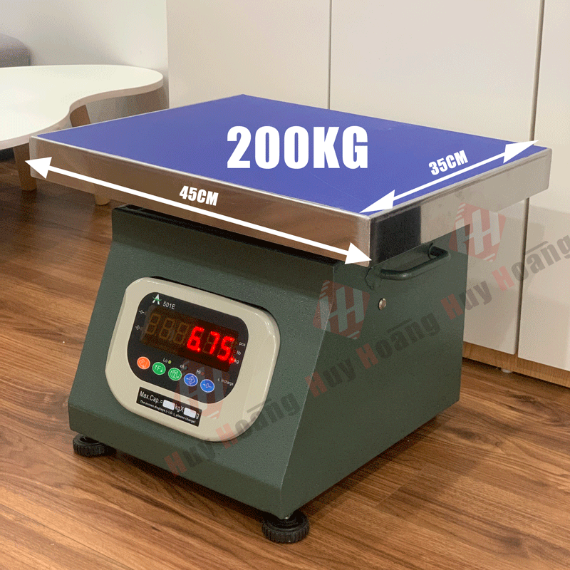 Cân Ghế Hộp 200kg 501E Chống Rung, Chốt Số