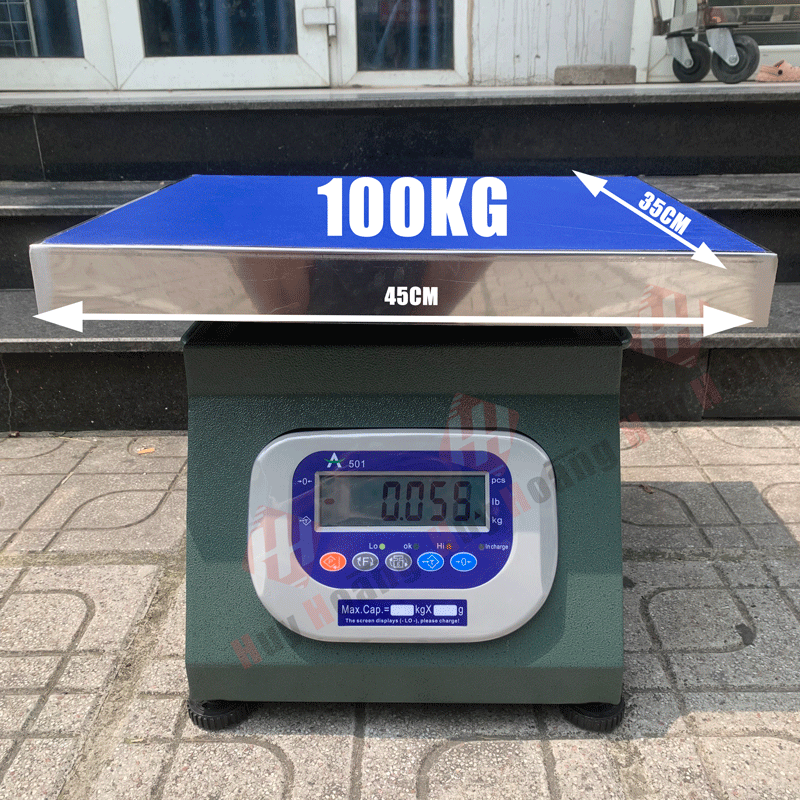 Cân Ghế Hộp 100kg 501E Chống Rung, Chốt Số