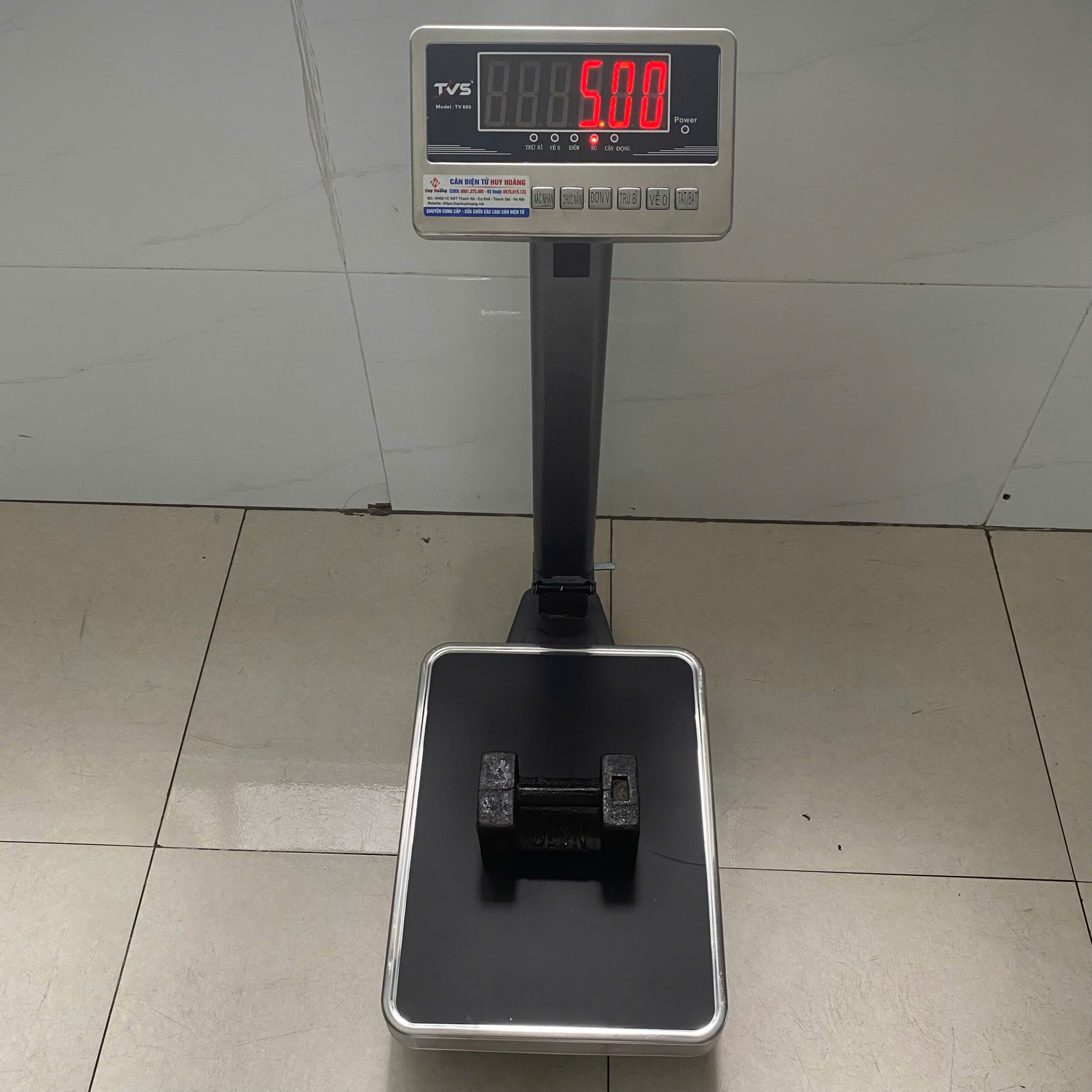 Cân Bàn Điện Tử 100kg, 200kg TVS-689 – Khung Thép Sơn Tĩnh Điện